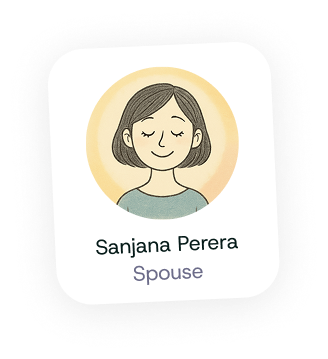 Spouse profile card