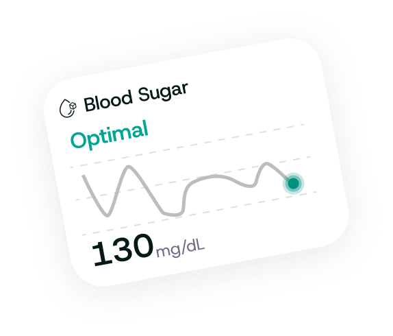 Blood Sugar metric card
